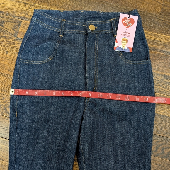 NWT Rockabilly XS & S Retro Cropped Jeans- "I Love Lucy" by Unique Vintage - Picture 4 of 13